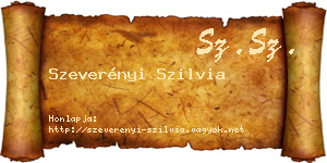 Szeverényi Szilvia névjegykártya